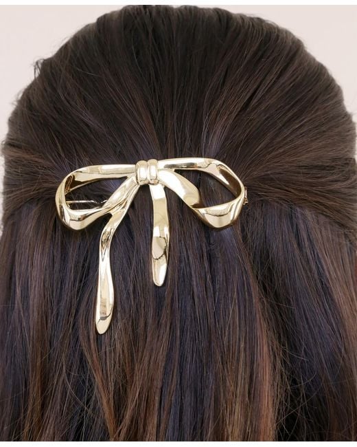 Ettika Metallic Bow Tone Barrette