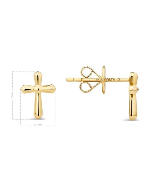 DEVATA Metallic Cross Stud Earrings