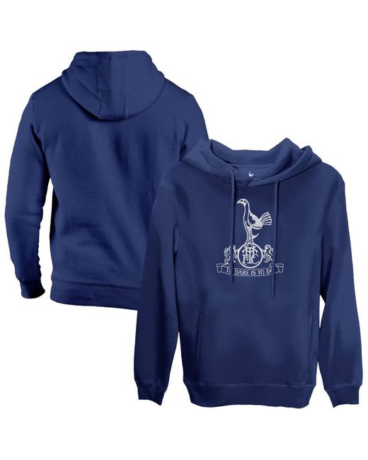 1863fc Blue Tottenham Hotspur Mono Badge Fleece Pullover Hoodie for men