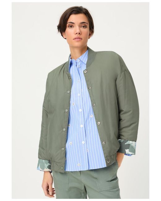 Olsen Green Reversible Botanic Camo Bomber Jacket