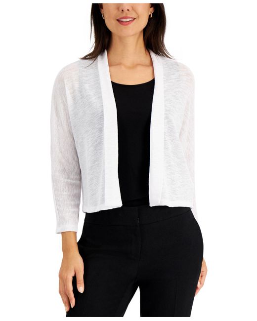 Kasper Synthetic Openfront Onion Skin Jacket in White Lyst