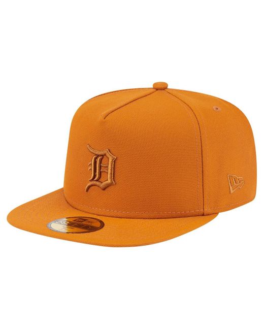 KTZ Orange Detroit Tigers Color Pack A-frame 59fifty Fitted Hat for men
