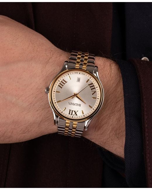Balmain Metallic Swiss Beleganza Two-tone Stainless Steel Bracelet Watch 40mm for men
