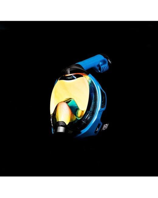 180° Blue Moflow+ Irridium Full Face Snorkel Mask Yellow L/xl – Panoramic View