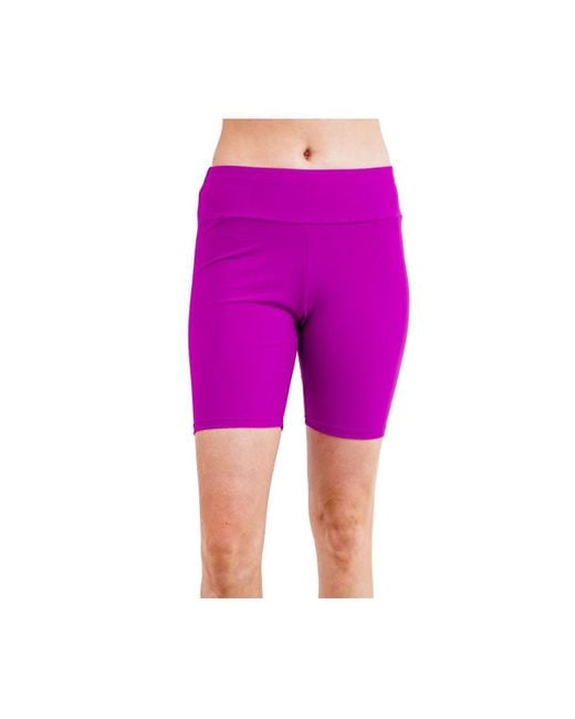 Calypsa Women's Pink Mid-thigh Swim Shorts