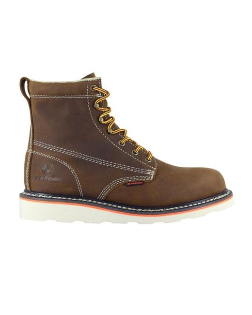 Berrendo Brown 6" Soft Toe Work Boots for men