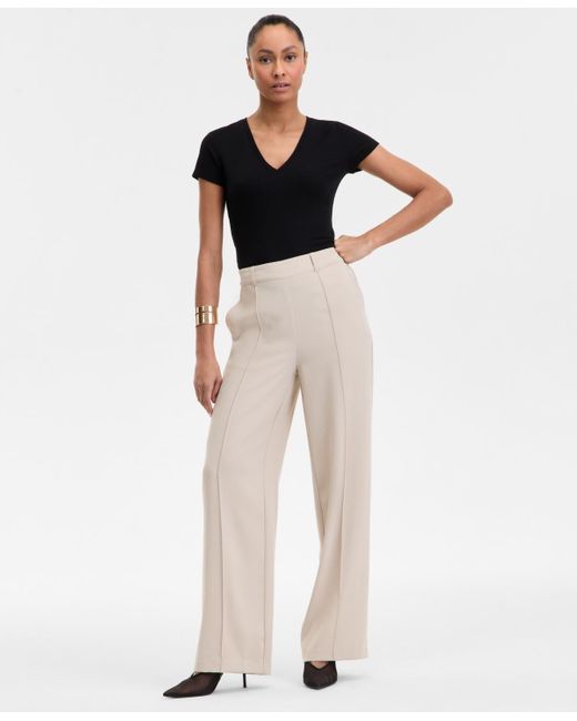 INC International Concepts Natural Straight-leg Pull-on Pants