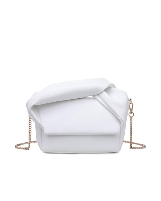 Urban Expressions White Odette Twist Top Handle Bag