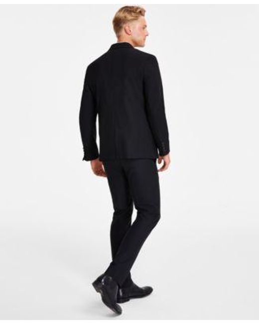 Calvin klein slim fit stretch deals suit