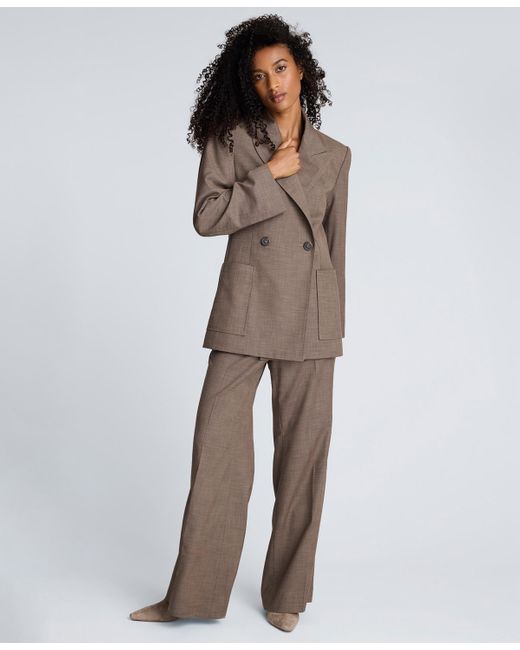 Kenneth Cole Multicolor Melange Fly Front Mid Rise Flare Pants