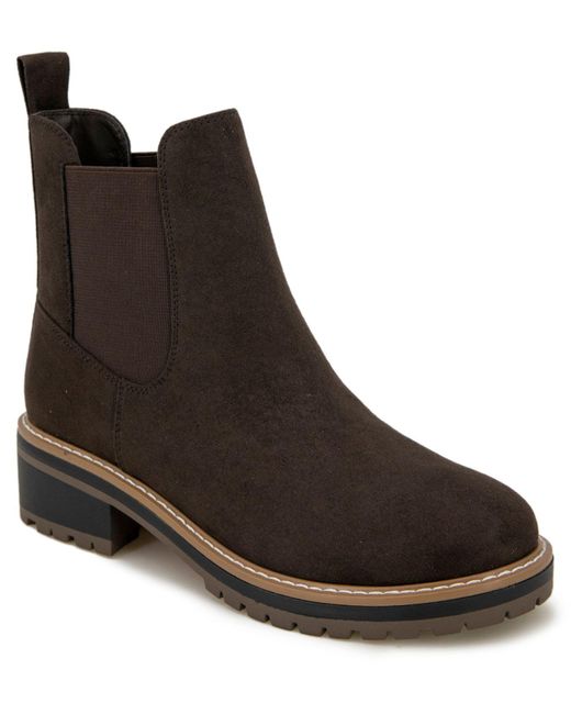 kensie brogue chelsea boots