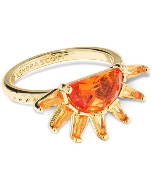 Kendra Scott White Gold-tone Samantha Sun Band Ring