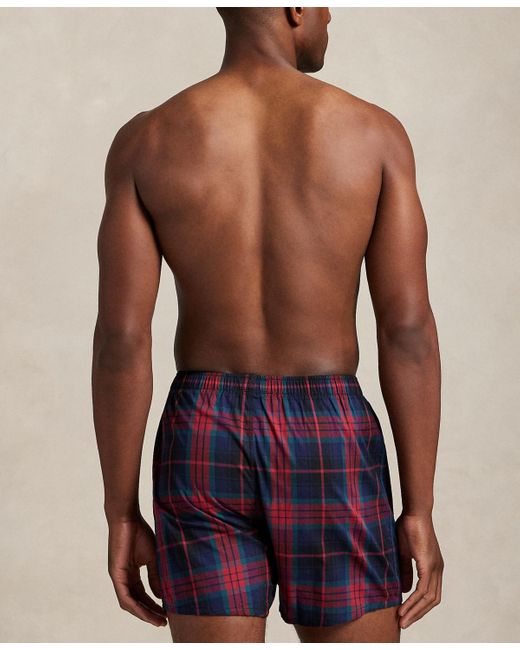 Polo Ralph Lauren Blue Woven Single-button Fly Boxer Shorts for men