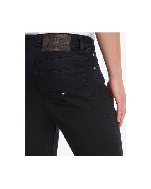 Tommy Hilfiger Denton Straight-fit Black Jeans for Men Lyst