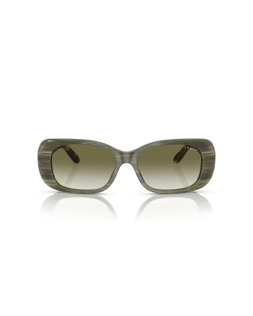 Vogue Eyewear Green Rectangle Sunglasses