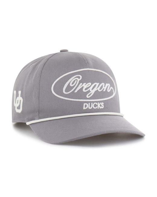 '47 Gray Oregon Ducks Contemporary Basics Foundational Rope Hitch Adjustable Hat for men
