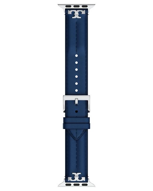 Tory Burch Blue Apple Leather Strap
