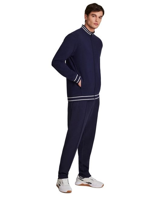 Reebok Blue Full-zip Mock Neck Jacket for men