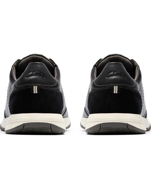 Clarks Black Townview Lace Trainers for men