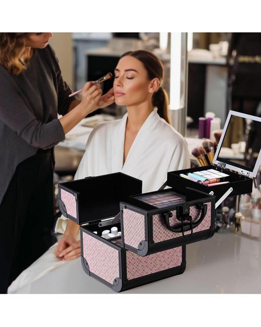 Byootique Pink Makeup Train Case