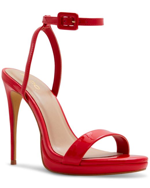 ALDO Red Kat Two-piece Platform Dress Sandals