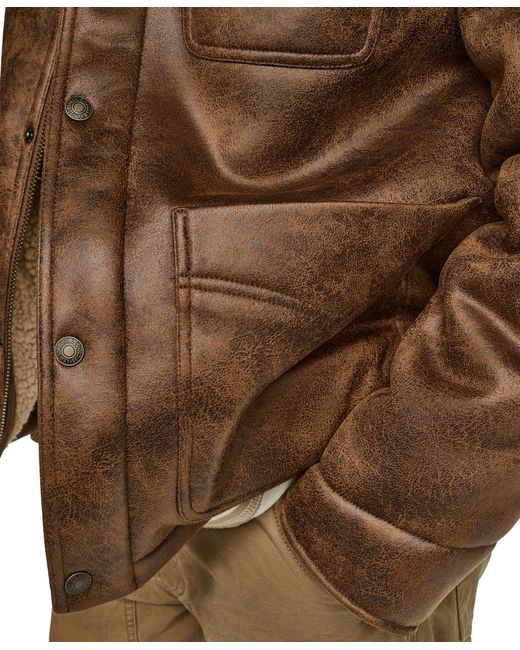 Levi's Brown Shearling Classic-fit Ranch Jacket for men