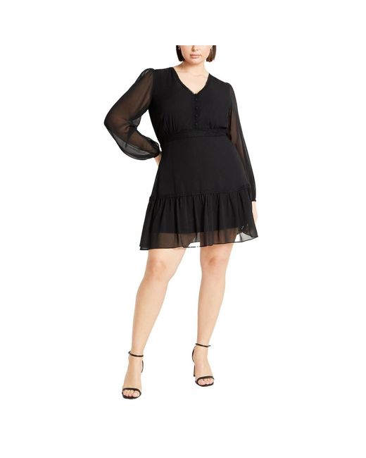 City Chic Women's Black Plus Size Kiki Dress