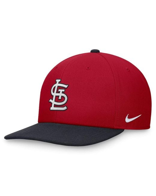 Nike Red/navy St. Louis Cardinals Evergreen Two-tone Snapback Hat for men