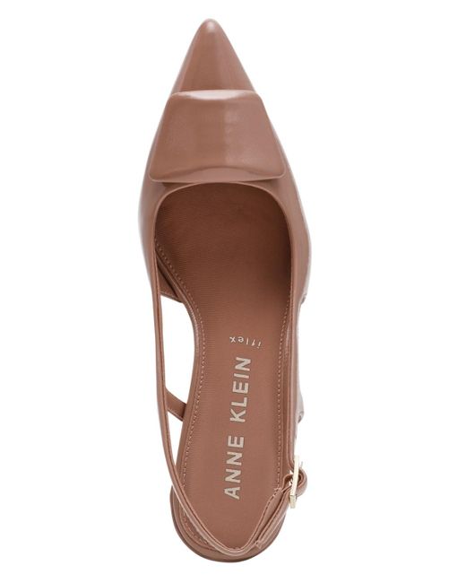 Anne Klein Pink Renetta Slingback Block Heel Pumps