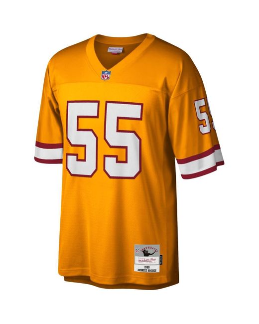 Mitchell & Ness Orange Derrick Brooks Tampa Bay Buccaneers Big And Tall 1995 Legacy Retired Player Jersey for men