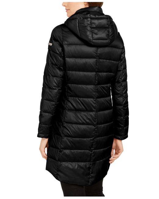 macy's calvin klein hooded puffer coat