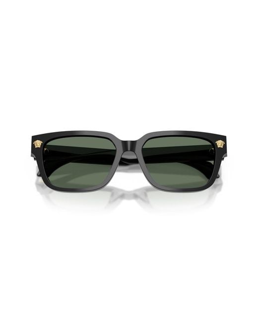 Versace Green Rectangle Sunglasses for men