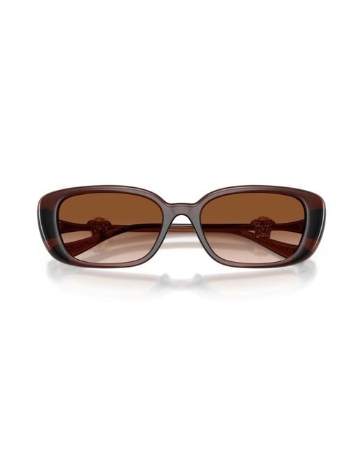 Versace Brown Rectangle Sunglasses