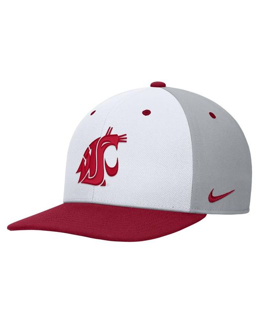 Nike White/gray Washington State Cougars Pro Performance Snapback Hat for men
