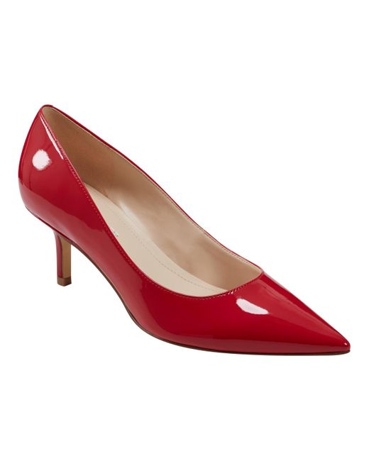 Marc Fisher Red Alola Kitten Heel Pumps