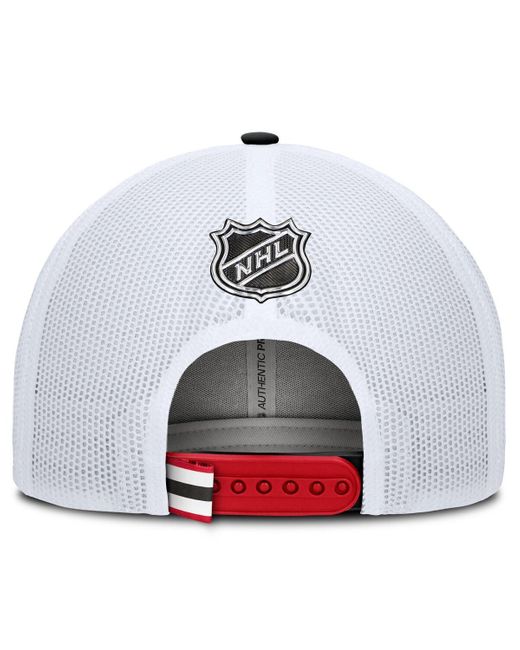Fanatics Red/white New Jersey Devils Authentic Pro Rink Trucker Hat for men
