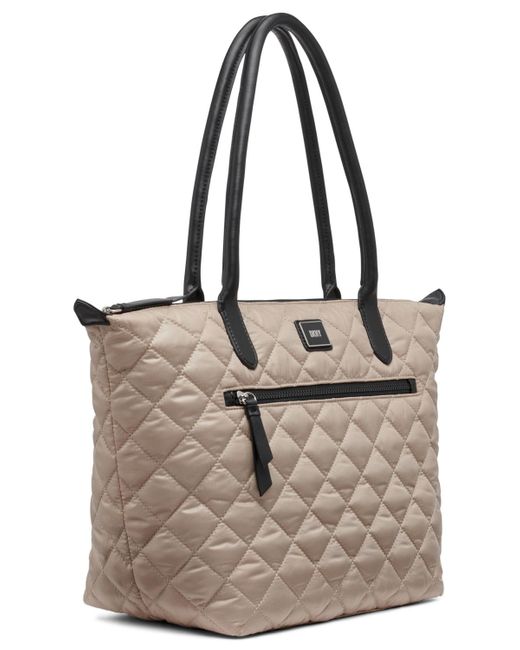 DKNY Brown Lyla Extra-large Zipper Shopper Tote Bag