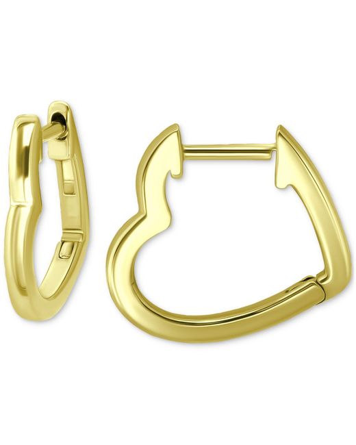 Giani Bernini Metallic Heart Huggie Hoop Earrings, Xmm, Created For Macy's