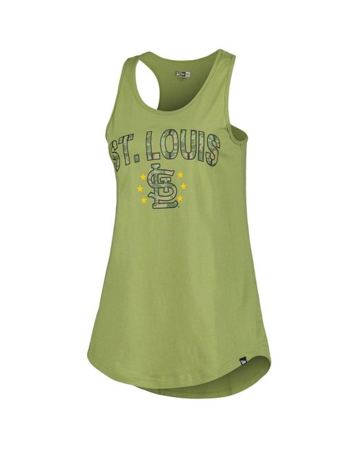 KTZ Green St. Louis Cardinals Armed Forces Day Tank Top