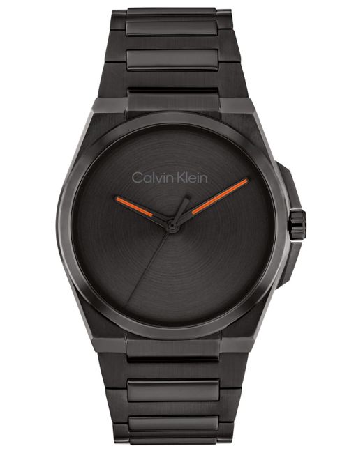 Calvin Klein Black Meta-minimal Stainless Steel Watch 41mm for men