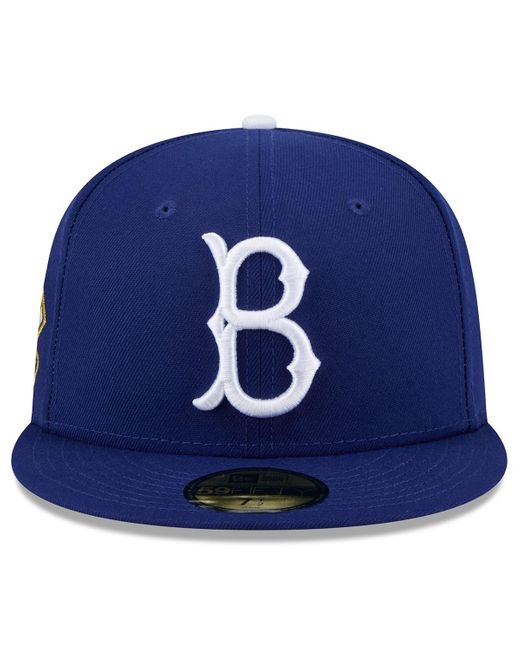 KTZ Blue Brooklyn Dodgers 2025 Jackie Robinson Day 59fifty Fitted Hat for men