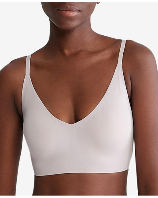 Calvin Klein Brown Invisibles Comfort Lightly Lined Triangle Bralette Qf5753