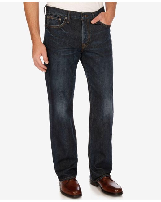 Lucky Brand Blue Men's 361 Vintage-fit Straight Mahogany Jeans for men
