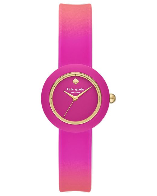 Kate Spade Pink Mini Park Row Silicone Watch 28mm