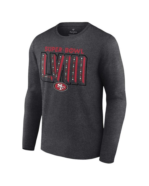 Fanatics Gray San Francisco 49ers Super Bowl Lviii Local Team Long Sleeve T-shirt for men