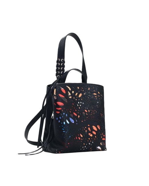Desigual Black Mini Butterfly Backpack