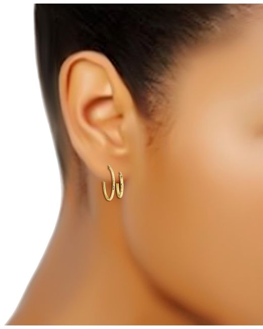 Giani Bernini Metallic 2-pc. Set Textured Small Hoop Earrings