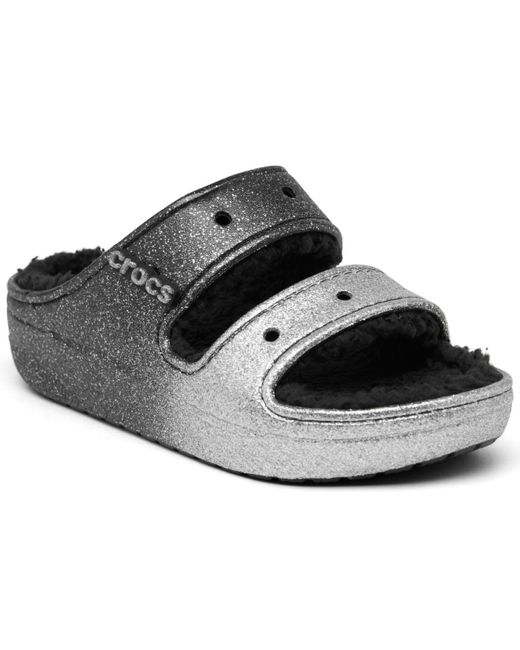 crocs cozzzy sandals black
