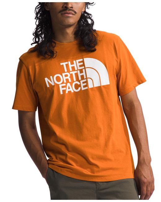 The North Face Orange Half-dome Logo T-shirt for men