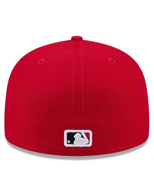 KTZ Red Cincinnati S 2025 Jackie Robinson Day 59fifty Fitted Hat for men